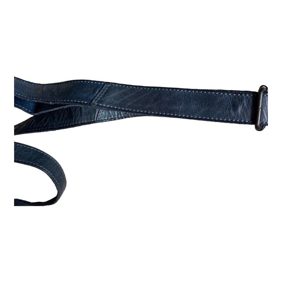 Gianni Conti Handbag Shoulder Crossbody Strap Navy 100% Leather Made Italy - Picture 12 of 15